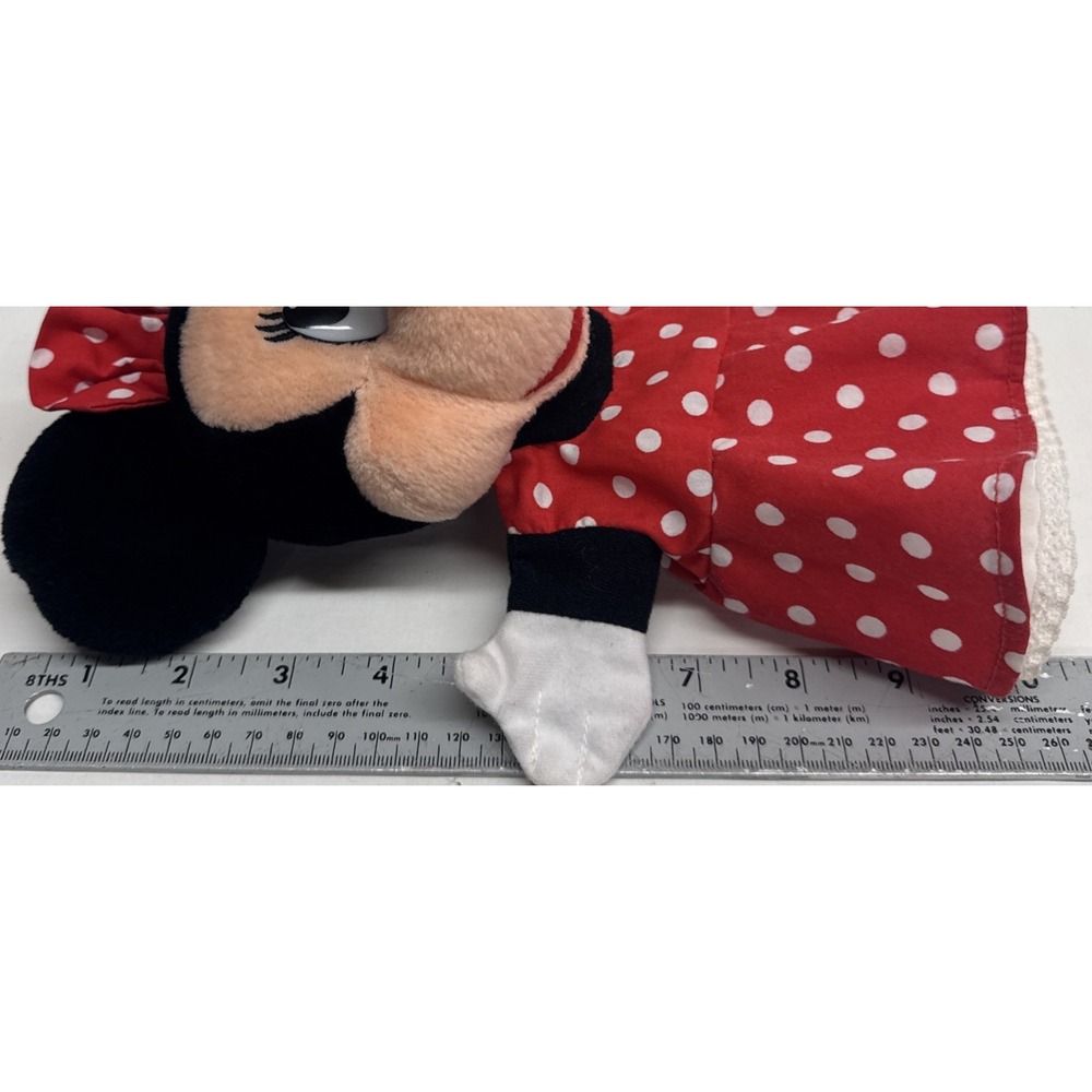 Disney‎ Land Minnie Mouse Hand Puppet By Mattel 11" Vintage 1993 polka dot dress - Picture 10 of 10